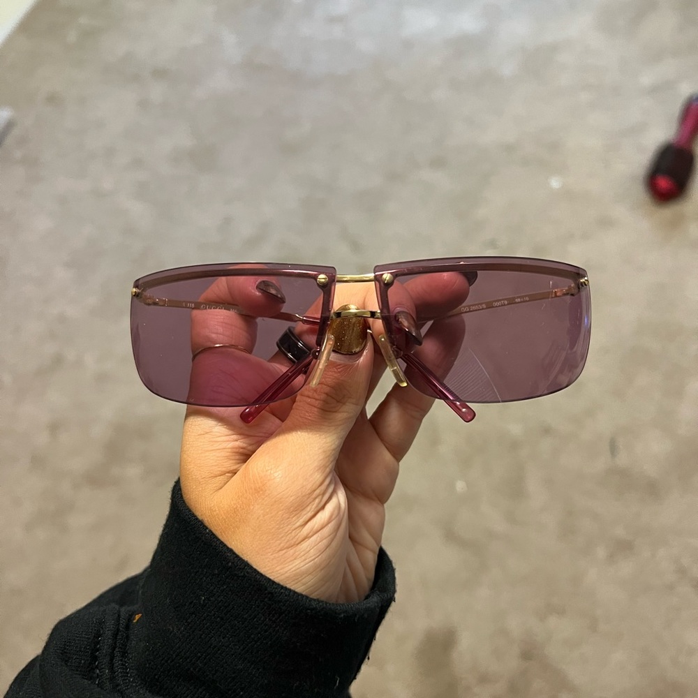 Pink Gucci sunglasses